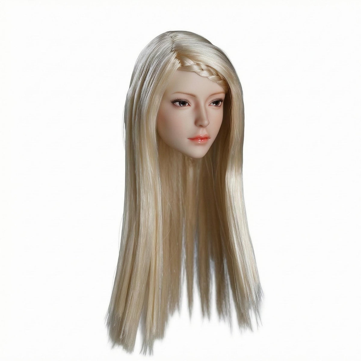 1/6 Scale Female Head Sculpts Customizable Rooted Hair Head Figure