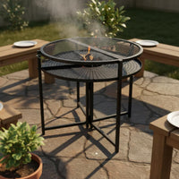 Smokeless BBQ Grill Table Foldable Round Barbecue Table Easy to Clean Tabletop Barbecue Grill Customizable for Patio
