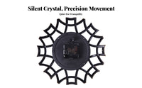 Openwork Radiating Wall Clock Antique Finish Round Wall Clock Textured Home Decor Decorative