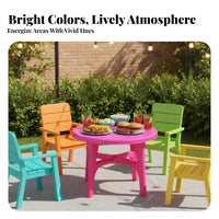 Food Stall Table Easy to Clean Round Stable Surface Cross-Brace Support for Restaurant Owners, Homeowners, Barbecue, Poolside, Backyard