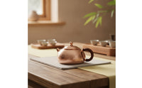 Hammered Copper Teapot Thickened Side Handle Teapot Sturdy Tea Kettle for Collectors