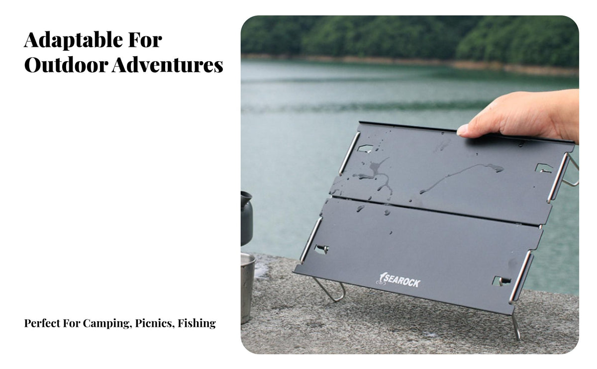 Foldable Design Folding Camp Table Portable Collapsible Camp Table Compact Outdoor Furniture Lightweight for Picnickers, Backpackers, Picnic, Picnics, Backpacking, Hiking