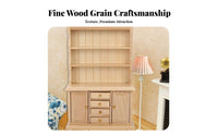 Handmade Dollhouse Display Cabinet Opening Doors 1:12 Scale Cabinet Detailed Craftsmanship 1/12 Scale Dollhouse Hutch Classic Design for Collectors, Hobbyists