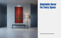 Embroidered Wall Art, New Chinese Style, Suzhou Embroidery, Gourd Motif, Entryway Decor, Vertical Framed Painting