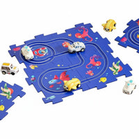 ABS Material Electric Car Track Playset Polished Edges Educational Toy for Boys, Toddlers