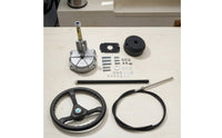 Mechanical Boat Steering System Kit Rotary Outboard Steering Kit Corrosion-Resistant Hardware Heavy-Duty for Diyers, Fishing Boats