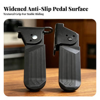 2 Pieces E-Cycle Folding Pedals Non-Slip Foldable Foot Pegs Universal Bike Foot Rests Wide Pedal Vehicle Accessory