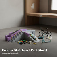 Combinable Ramps Fingerboard Skate Park Kit Long-Lasting Fingerboard Ramp Kit Easy to Assemble for Teens, Beginners, Tabletop, Desk