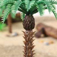 Mixed Sizes Miniature Coconut Tree Realistic Design Miniature Coconut Trees Detailed Craftsmanship Tropical Miniature Scene Trees Long-Lasting for Hobbyists, Dioramas, Fairy Gardens