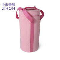 Portable Pink Singing Bowl Bag Handheld Crystal Bowl Storage Tote