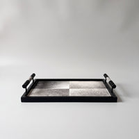 Tray with Handles Low-Profile Decorative Tray with Handles Tidy Tableware for Coffee Table, Living Room