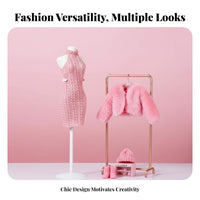 30cm Doll Clothing Fashionable Fashion Doll Winter Clothes Stylish Designs Knit Dress and Faux Jacket Set for Kids