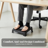 Anti-Slip beneath-desk Footrest Portable beneath-desk Massaging Footrest Easy Assembly Foot Stool two-functionFunction for People telecommuting Home, Adults, Students, Work, Study Room