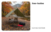 2 Pieces Aluminum Shelter Poles Includes Storage Bag Adjustable Tarp Poles Sectional Tent Support Rods Lightweight for Backyard