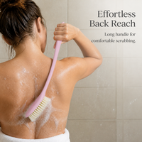 Long Handle Soft Bristle Bath Brush for Back Exfoliation and Body Cleaning