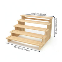 Stepped Display Rack Compact Tiered Display Stand Sturdy Furniture for Vanity