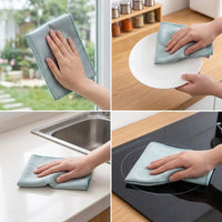 Super-Fine Microfibre Cloth and Cleaning Cloths, Streak-Resistant Window Cloths for Glass and Mirrors, Lint-Resistant Cloth with Scale Weave