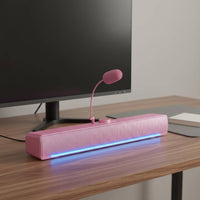 PC Speaker Bar Built-in Audio Pickup PC Sound Bar Deep Bass Desktop Soundbar for Gaming Enthusiasts, Home Office