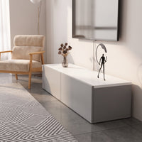 TV Cabinet with Doors Contemporary Television Stand Floor-Standing TV Stand for Living Room, Small Apartments