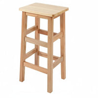 Solid Structure Square Top Counter Seat Stable Construction Bar Chair with Footrest Tall Stool Versatile Design for Restaurant Owners, Homeowners, Adults, Cafe, Kitchen, Dining Room