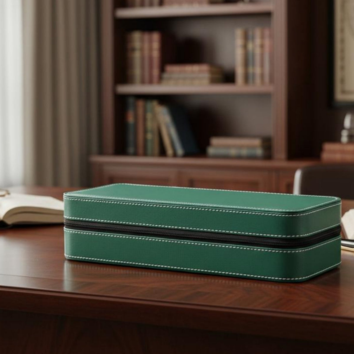PU Leather Watch Storage Box Fastener Closure PU Leather Watch Organizer Wristwatch Storage Box Soft Interior Lining