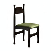 Mid-Centuryera aesthetic Upholstered Wooden Side Chair Retro Design Dining Seat Comfortable Seating Indoor Furniture Curved Backrest for Homeowners, Restaurant Owners, Adults, Living Room, Kitchen, Reception Area, Home Office