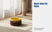 Ceramic Cat Water Bowl, High Foot, Honey Pot Shape, Deep Large Capacity, Spill-Resistant