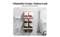 DrillDrilling Not Required Installation Slipper Holder Draining Design Shoe Organizer Space-Saving Wall Rack Waterproof for Homeowners, RV Owners, Bathroom, Entryway, Dorm Room, Bedroom