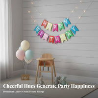 Battery Operated light-emitting diode Birthday Banner long-lasting illuminated Birthday Bunting Crown Design Party Supply Energy Saving for Children, Parents, Family Members, Photo Backdrop, Home Decor
