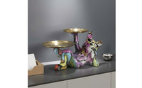French Canine Statue Tray Modern Decor French Canine Tray Holder Graffiti Dog Key Holder Multi-Functional for Living Room