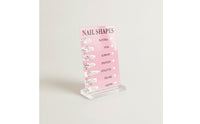 Nail Shape Sign with Base Easy-to-Read for Beauty Studios, Manicurists