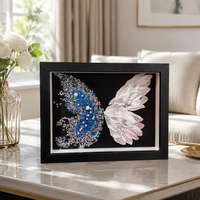 Butterfly Motif Frame, Box Frame, 8x10, Black Box Frame, 3D Butterfly Frame, MDF, 3D Photo Frame, Tabletop Use