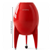 Egg Shaped Trash Can Floor-Standing Trash Can with Wheels Garbage Bin Rolling Wastebasket Double-Layer for Living Room, Bedroom