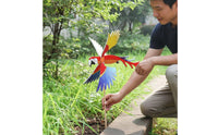Parrot Wind Pastoral Theme Colorful Parrot Whirligig Pivoting for Balcony
