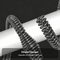 Electric Rotary Drain Auger Heavy Duty Steel Cable Drain Cleaner Drill Attachment Flexible Pipe Snake for DIY Enthusiasts, Kitchen, Lavatory