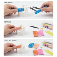Multi-Grit Sponge Sandpaper Kit Precision Sanding Sponge with Hand Sanding Block Portable Abrasives Fine for Makers, Model Finishing