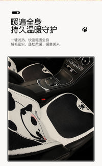 汽车加热坐垫冬季12V座椅垫车载通用保暖电热毛绒5V靠背一体男女
