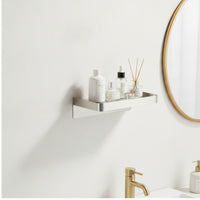 Wall-Mounted Shelf Rust Resistant Wall Mounted Shelf Low-Profile Heavy Duty for Bathroom, Kitchen