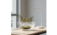 Resin Bowl with Ice Texture Thick-Walled Half-Bowl Vessel Minimalist Elegant for Interior Designers, Tabletop Display