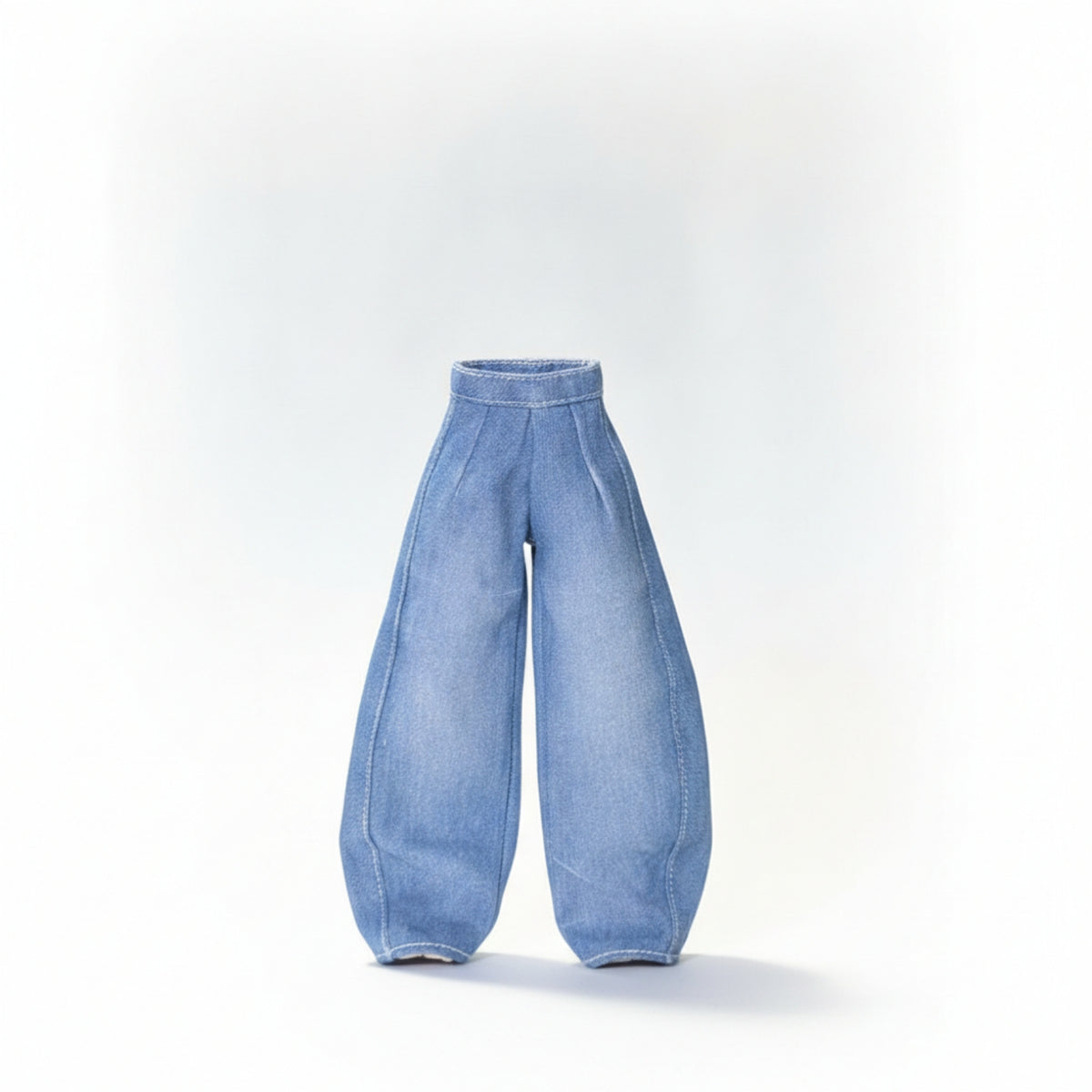 High Waisted Doll Jeans Full Length Wide Leg Doll Pants Loose Fit