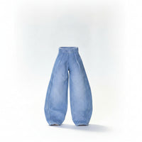 High Waisted Doll Jeans Full Length Wide Leg Doll Pants Loose Fit