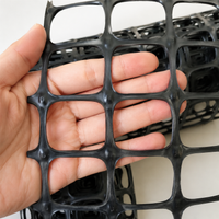 Geogrid Mesh Gravel Protection Material Gravel Ground Stabilizer 1m×50m High-Density Polyethylene Material Weather-Resistant For Subgrade Reinforcement