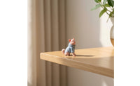 3D-Printed Dog Figurine Resin Miniature Dog Tiny Miniature Figure Compact for Hobbyists, Collectors, Diorama, Desk Display