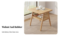 3-Piece Dining Space-savingSaving 3-Piece Wooden Dining Set Stable Construction Household Furniture for Tea Lovers, Homeowners, Balcony, Patio