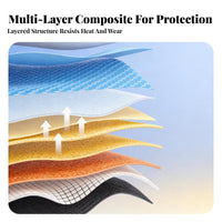 Waterproof Half Car Cover Dustproof Automotive Sunshade Cover Heat Insulation for S Owners, Drivers, Outdoor Parking, Carport, Driveway