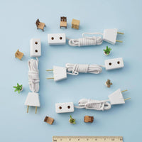 4 Pieces 1:12 Scale Dollhouse Connector Cable Easy Scene Wiring Dollhouse Lamp Power Supply Line Safe Use Miniature Light Connection Wire Long-Lasting Material
