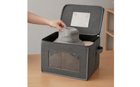 Stackable Hat Storage Box Space-Saving Hat Storage Box with Zipper Transparent Sturdy for Closet