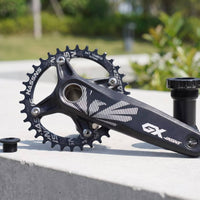 Mountain Bike Crankset 104 Crankset with Bottom Bracket Hollow Crank Arm Set with Bottom Bracket for Trail Riding