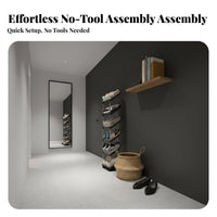 Space-Saving Narrow Shoe Stand Small Footprint Narrow Shoe Rack Easy Assembly Strong Load-Bearing for Students, Apartment Dwellers, Dormitory, Dorm Room, Entryway, Hallway