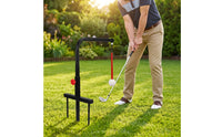 Golf Swing Practice Aid with Rope and Ball Outdoor Golf Swing Practice Aid Adjustable Portable for Beginners, Backyard